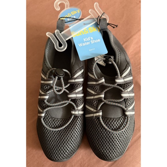 Sun & Sky Other - Sun & Sky Kids Water Aqua Shoes Size 2-3 Large Gray Black Unisex NWT